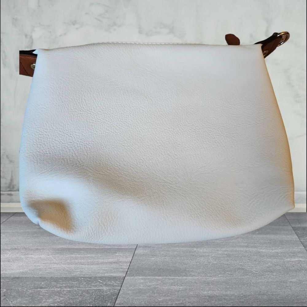White Crossbody Bag with Guitar strap